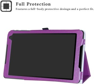 ETUI TABLET ALCATEL A3 10" FIOLETOWE ZAMYKANE Z KLAPKĄ WYSOKA OCHRONA
