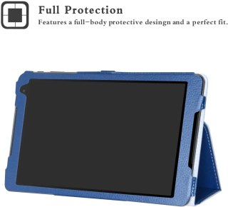 ETUI TABLET ALCATEL A3 10" GRANATOWE ZAMYKANE Z KLAPKĄ WYSOKA OCHRONA