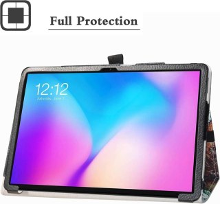 ETUI TABLET TECLAST T30 BIAŁE KOLOROWE DRZEWO Z GUMKĄ ZAMYKANE KLAPKA