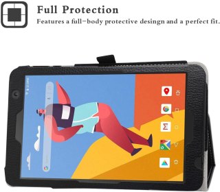ETUI TABLET VANKYO MATRIXPAD S8 CZARNE ZAMYKANE Z KLAPKĄ WYSOKA OCHRONA