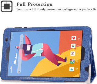 ETUI TABLET VANKYO MATRIXPAD S8 GRANATOWE ZAMYKANE Z KLAPKĄ WYSOKA OCHRONA