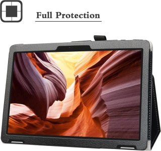 ETUI TABLET WINNOVO T10 CZARNE ZAMYKANE Z KLAPKĄ NAPIS BUŹKA SOLIDNE