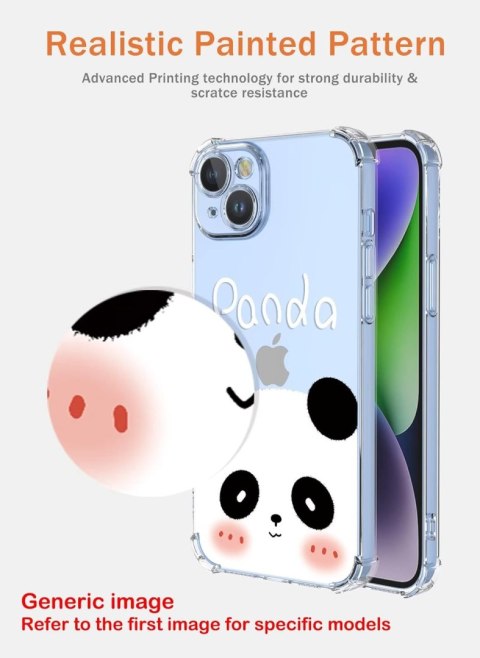 ETUI VIVO X90 PRO PRZEZROCZYSTE PANDA UROCZA SŁODKA WYSOKA OCHRONA SOLIDNE
