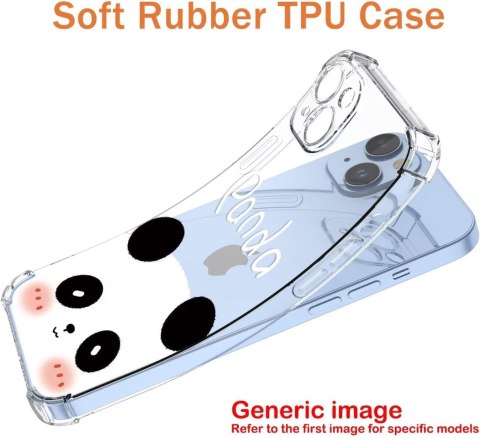 ETUI VIVO X90 PRO PRZEZROCZYSTE PANDA UROCZA SŁODKA WYSOKA OCHRONA SOLIDNE
