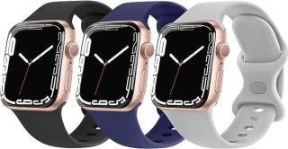 PASEK DO APPLE WATCH 38/40/41mm SERIA SE 9 8 7 6 5 4 3 2 1 ZESTAW 3 KOLORY 3szt
