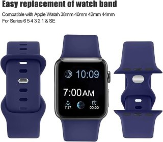 PASEK DO APPLE WATCH 38/40/41mm SERIA SE 9 8 7 6 5 4 3 2 1 ZESTAW 3 KOLORY 3szt