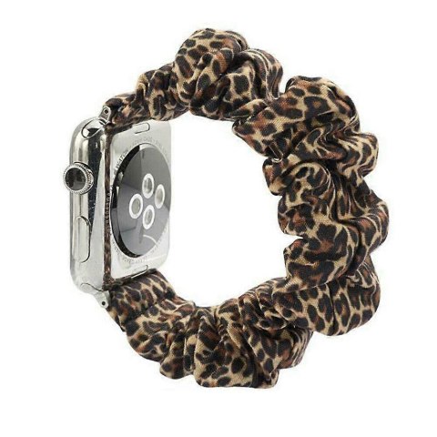 PASEK DO ZEGARKA SCRUNCHIE PANTERKA APPLE WATCH 1/2/3/4/5/6/SE 38/40mm PASEK DO ZEGARKA SCRUNCHIE PANTERKA APPLE WATCH 1/2/3/4/5/6/SE 38/40mm