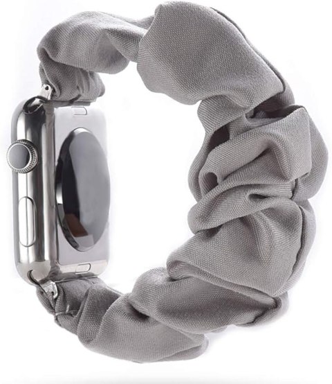 PASEK DO ZEGARKA SCRUNCHIE SZARY APPLE WATCH 1/2/3/4/5/6/SE 42/44mm MATERIAŁ PASEK DO ZEGARKA SCRUNCHIE SZARY APPLE WATCH 1/2/3/4/5/6/SE 42/44mm MATERIAŁ