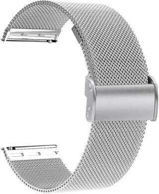 PASEK DO ZEGARKA SREBRNY STAL NIERDZEWNA 22mm uniwersalny REGULOWANY
