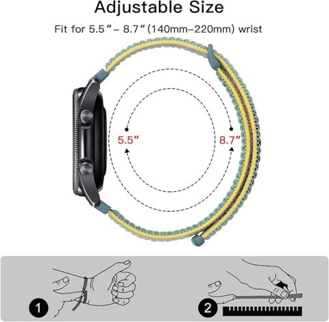 PASEK DO ZEGARKA Samsung Galaxy Watch 3 45/46 Huawei GT 2/3 46 22mm NYLON