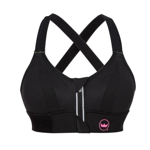 STANIK SPORTOWY SHEFIT CZARNY Z RÓŻEM MOCNE PODTRZYMANIE REGULOWANY 5XL STANIK SPORTOWY SHEFIT CZARNY Z RÓŻEM MOCNE PODTRZYMANIE REGULOWANY 5XL