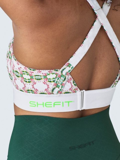 STANIK SPORTOWY SHEFIT KALEJDOSKOP KOLOROWY ŚREDNIE PODTRZYMANIE REGULOWANY 2XL