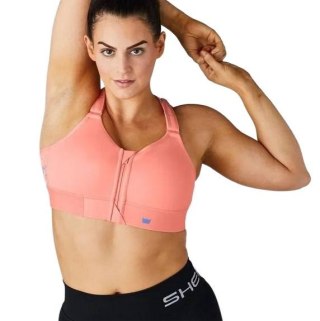 STANIK SPORTOWY SHEFIT POMARAŃCZOWY ŚREDNIE PODTRZYMANIE REGULOWANY 3XL